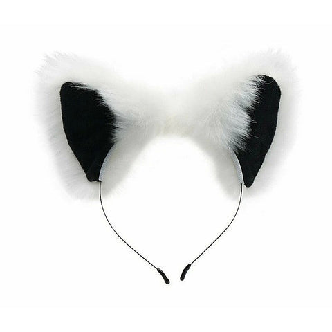 Tailz White Fox Tail Anal Plug and Ears Set by XR Brands