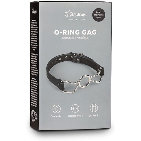 Metal O-Ring Bondage Mouth Gag by Easytoys