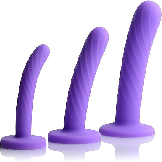 Tri Play Silicone Dildo Set 3 Piece by XR Brands