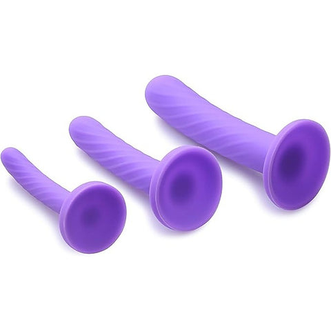 Tri Play Silicone Dildo Set 3 Piece by XR Brands