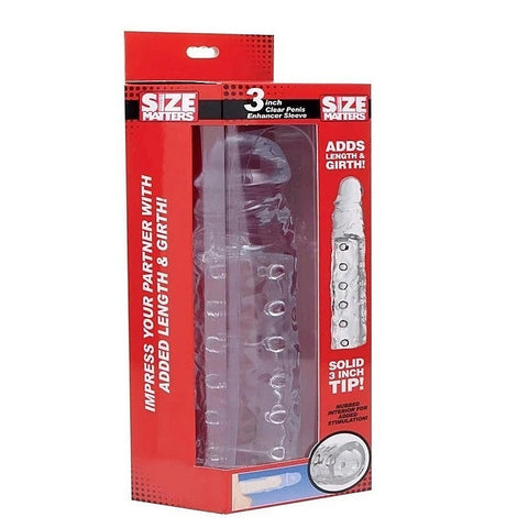 Size Matters 3 inch Mens Penis Enhancer Sleeve by XR Brands