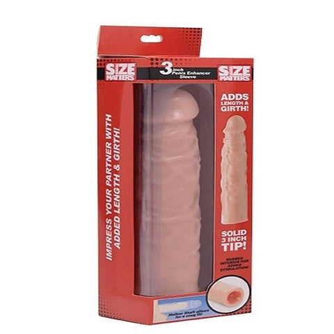 Size Matters 3 inch Mens Penis Enhancer Sleeve by XR Brands