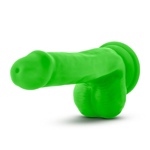 Neo Elite Silicone Dual Density Cock with Balls Neon Green