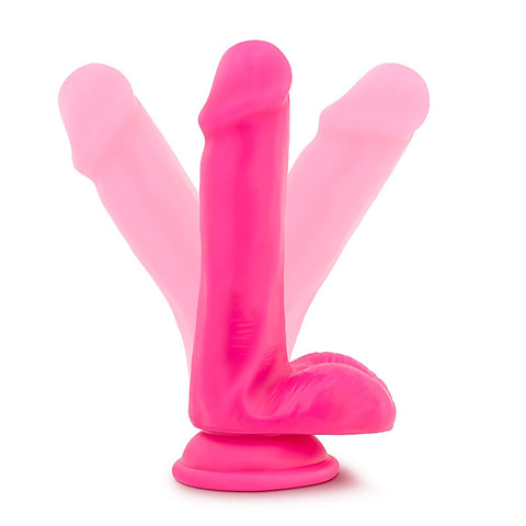 Neo Elite Silicone Dual Density Cock with Balls Neon Green