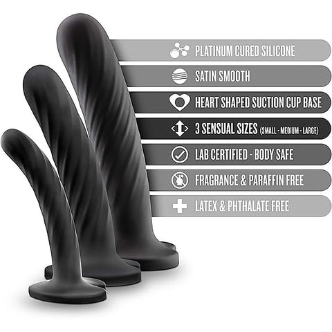 Temptasia Twist Silicone Dildo Kit by Blush Novelties