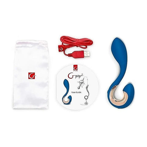 Gpop2 Indigo Anatomic Vibrator by Gvibe