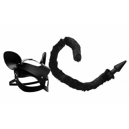 Tailz Cat Tail Anal Plug and Mask Set by XR Brands