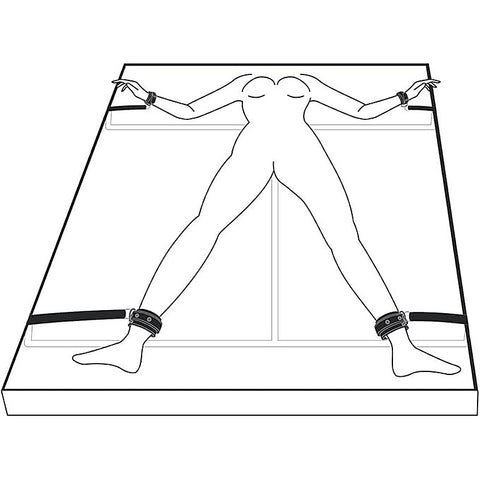 Fetish Collection Under Mattress Restraint Set by Easytoys