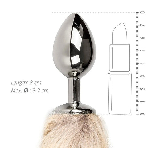 Fetish Collection Fox Tail No 2 Silver Butt Plug by Easytoys