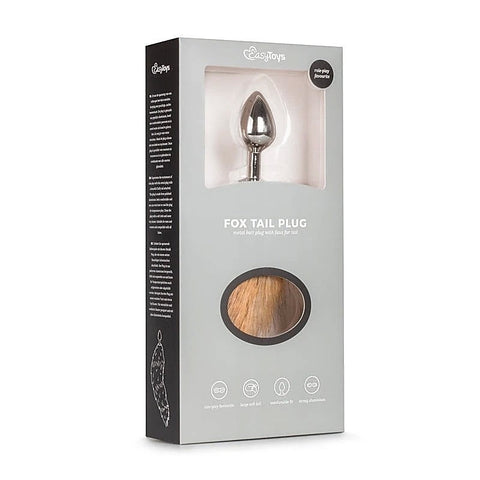 Fetish Collection Fox Tail No 2 Silver Butt Plug by Easytoys