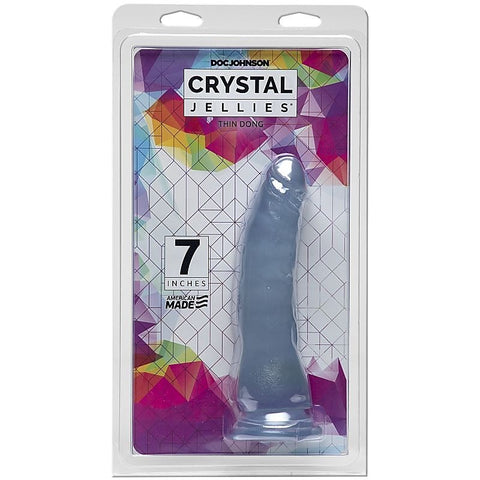 Crystal Jellies 7 Inch Thin Suction Cup Realistic Dong