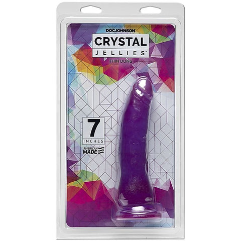 Crystal Jellies 7 Inch Thin Suction Cup Realistic Dong