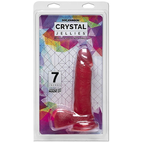 Crystal Jellies 7 Inch Realistic Cock With Balls