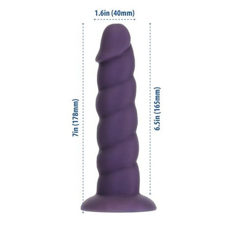 Unicorn Silicone Dildo Purple by BMS Factory