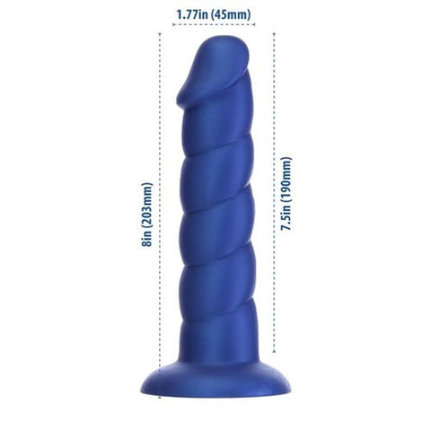 Unicorn Silicone Dildo Blue by BMS Factory