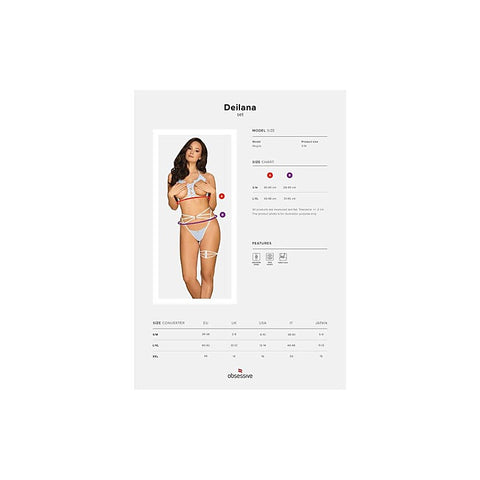Deilana 2 Piece Bra and Panty Set by Obsessive