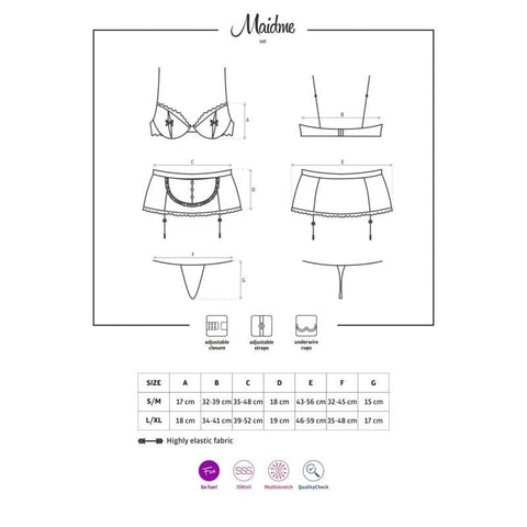 Maidme Costume Set by Obsessive Lingerie