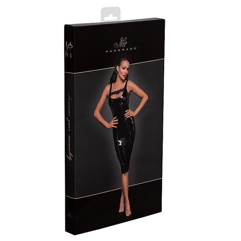 PVC Midi Women's Dress With Front Zipper by Noir Handmade