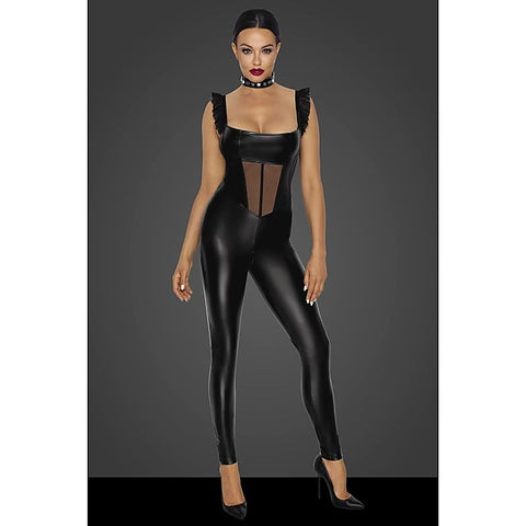 Power Wetlook Overall Women Dress by Noir Handmade