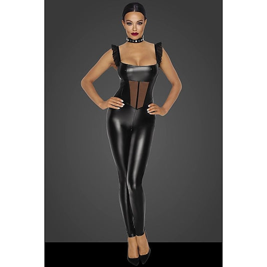 Power Wetlook Overall Women Dress by Noir Handmade