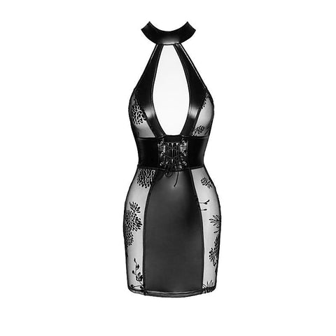 Power Wetlook Short Tulle Dress by Noir Handmade