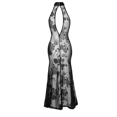 Long Tulle Bondage Play Women Dress by Noir Handmade