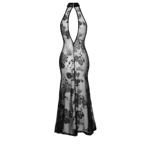 Long Tulle Bondage Play Women Dress by Noir Handmade