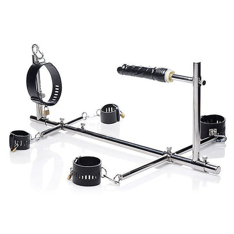 Imprisoned Metal Stockade with Dildo by XR Brands