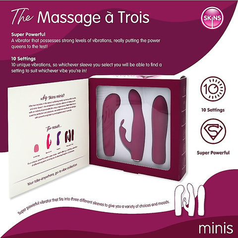 Skins Minis Massage A Trois Sex Toy Set by Skins Touch