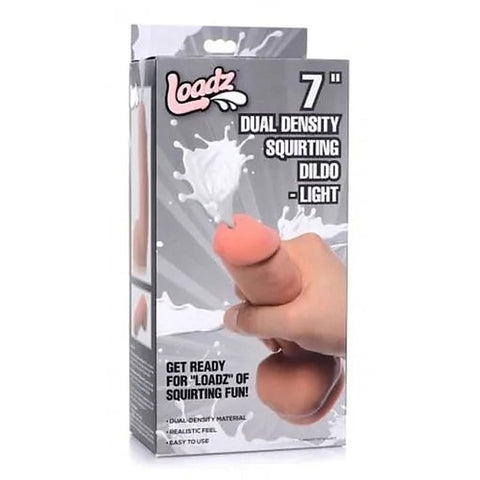 Loadz Dual Density Squirting Dildo With Balls Reservoir 7 Inch
