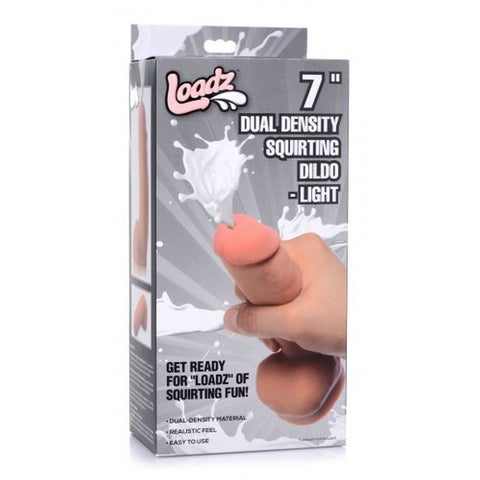Dual Density Squirting Dildo w/ Balls Reservoir 7in