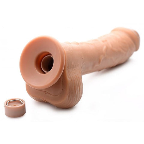 Loadz Dual Density Squirting Dildo Medium Skin Tone W Remote