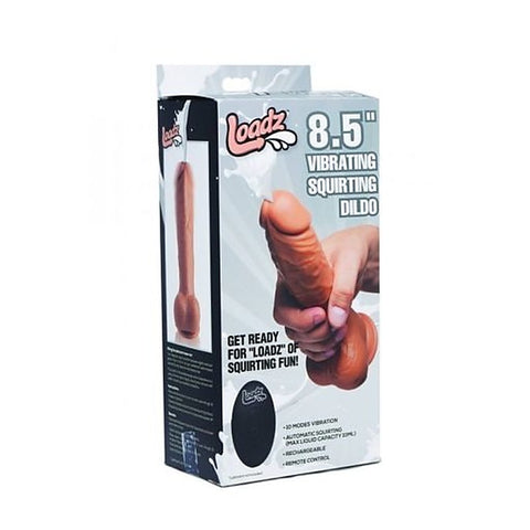 Loadz Dual Density Squirting Dildo Medium Skin Tone W Remote