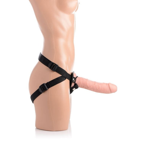 Brazen 8" Silicone Dildo w/ Harness by XR Brands