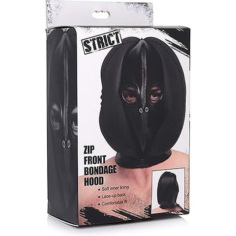 Strict Zip Front Bondage Hood by XR Brands