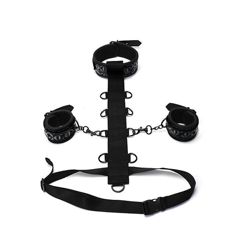 Whip Smart Diamond Fetish Play Body Restraint 3 Piece Set