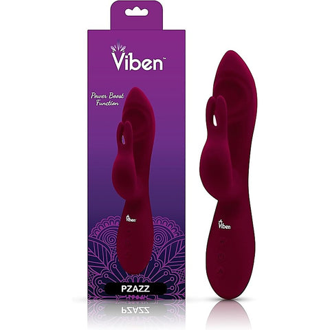 Pzazz Rechargeable Thumping Rabbit Vibrator by Viben