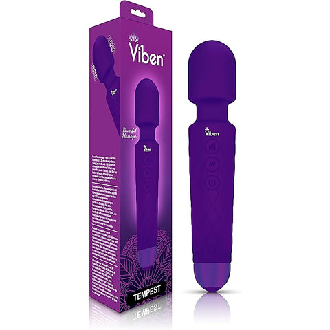 Tempest 20 Function Travel Body Wand Massager by Viben