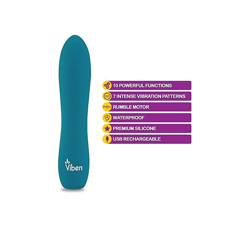 Vivacious Rumble Motor Rechargeable Bullet by Viben