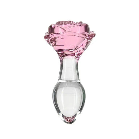 Pillow Talk Rosy Luxurious Glass Anal Plug by BMS Factory