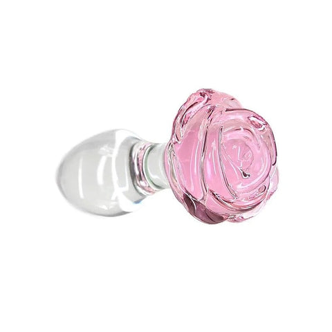 Pillow Talk Rosy Luxurious Glass Anal Plug by BMS Factory