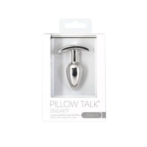 Pillow Talk Sneaky Stainless Steel Anal Plug w/ Swarovski