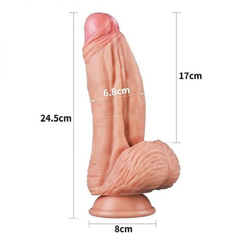 Nature Cock Dual Layer Huge ALIEN Silicone Dildo by Lovetoy