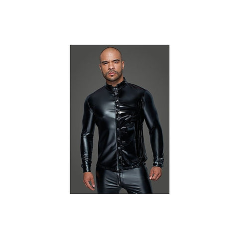 Powerwetlook PVC Long Sleeved Men's Shirt by Noir Handmade