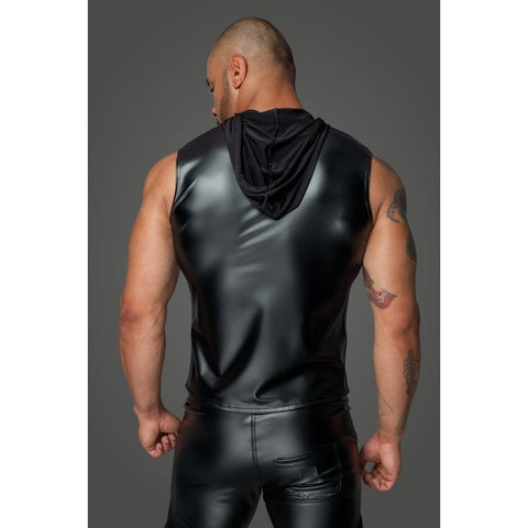 Powerwetlook Sleeveless Hooded Shirt w/ 2 Way Zipper His