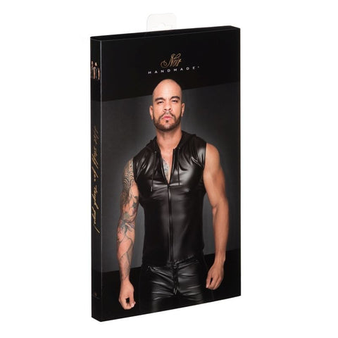 Powerwetlook Sleeveless Hooded Shirt w/ 2 Way Zipper His