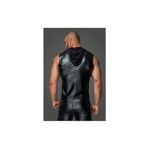 Powerwetlook Sleeveless Hooded Men's Shirt by Noir Handmade