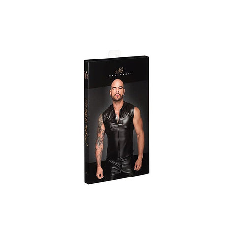 Powerwetlook Sleeveless Hooded Men's Shirt by Noir Handmade