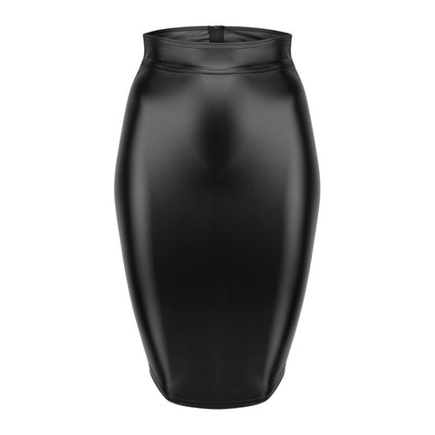 Power Wetlook Pencil Skirt w/ Zipper Her Fetish