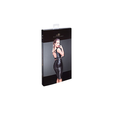 Power Wetlook Pencil Womens Skirt With Long Zipper